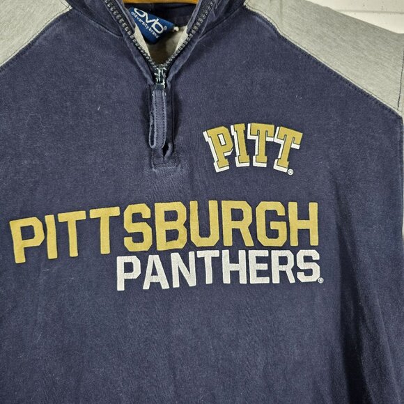 University of Pittsburgh Panthers 1/4 Zip Pullover Sweatshirt Small Unisex‎ Blue - Picture 4 of 10